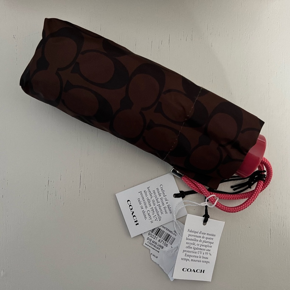 Coach Uv Protection Signature Mini Umbrella